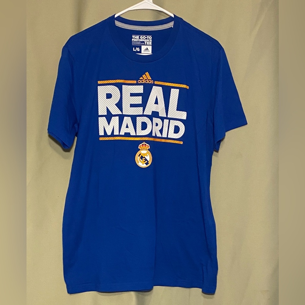 Adidas Climalite Real Madrid City Nickname (Dassler) Performance Tee Blue Size L
